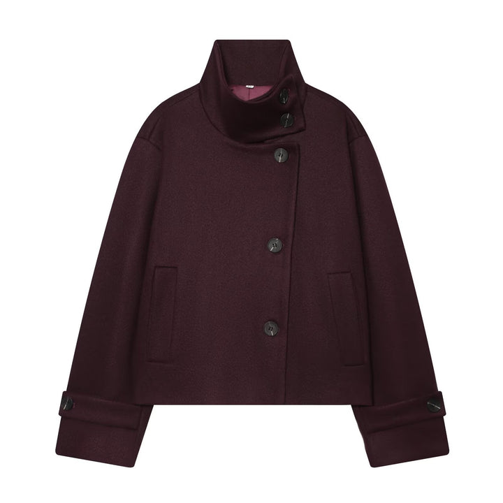 Peony cropped stand collar coat – image 3