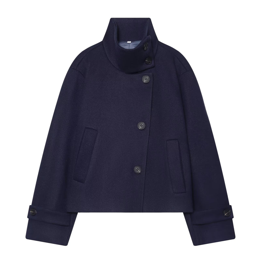 Peony cropped stand collar coat – image 5