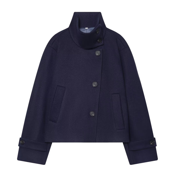 Peony cropped stand collar coat – image 5