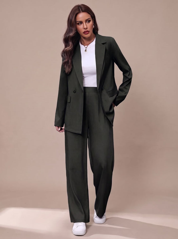 Tatiana double breasted blazer and wide leg trouser set