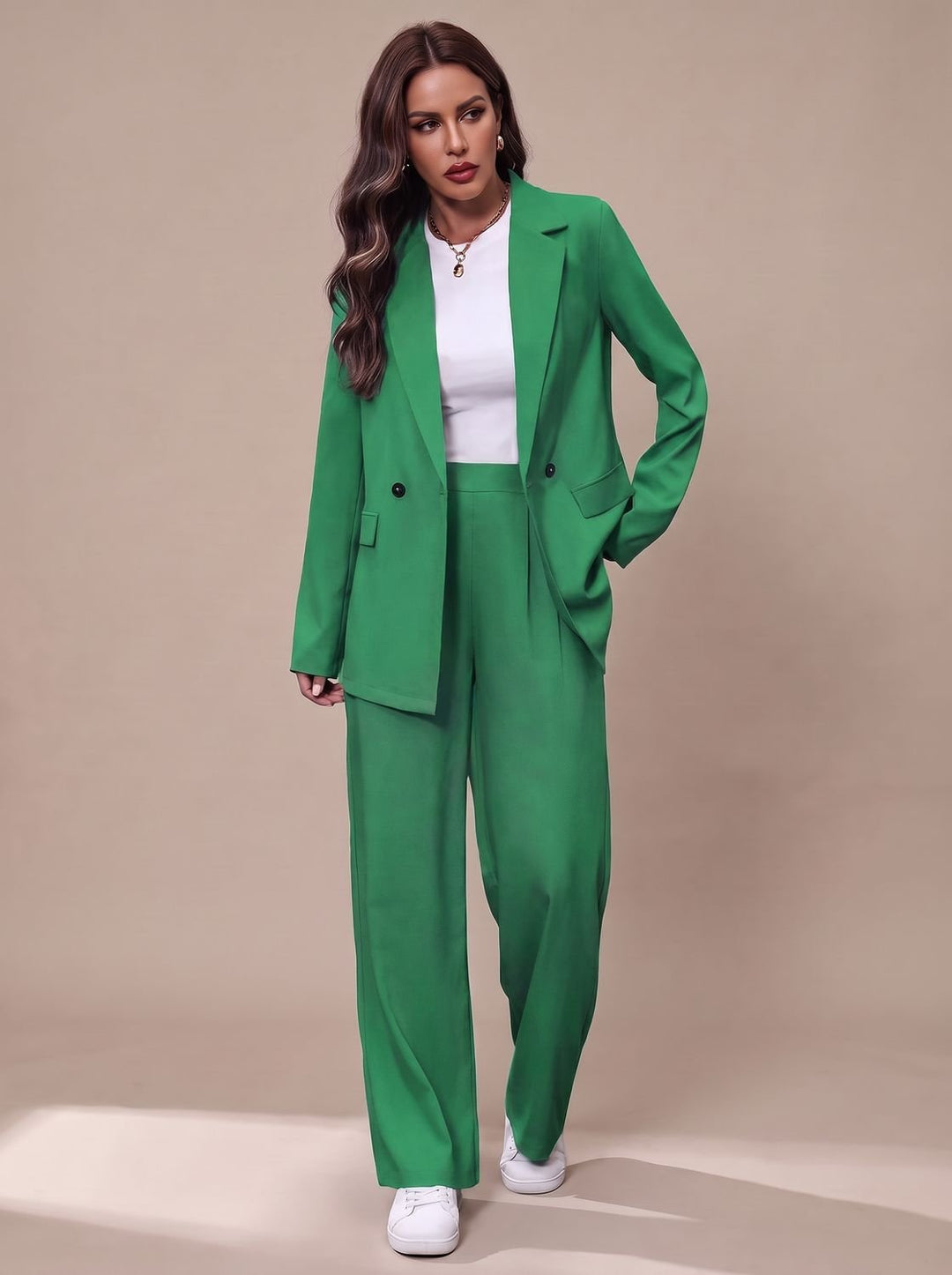 Tatiana double breasted blazer and wide leg trouser set – image 4