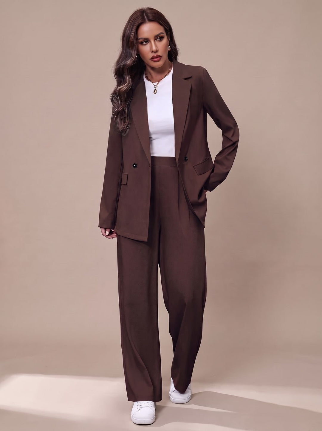 Tatiana double breasted blazer and wide leg trouser set – image 7