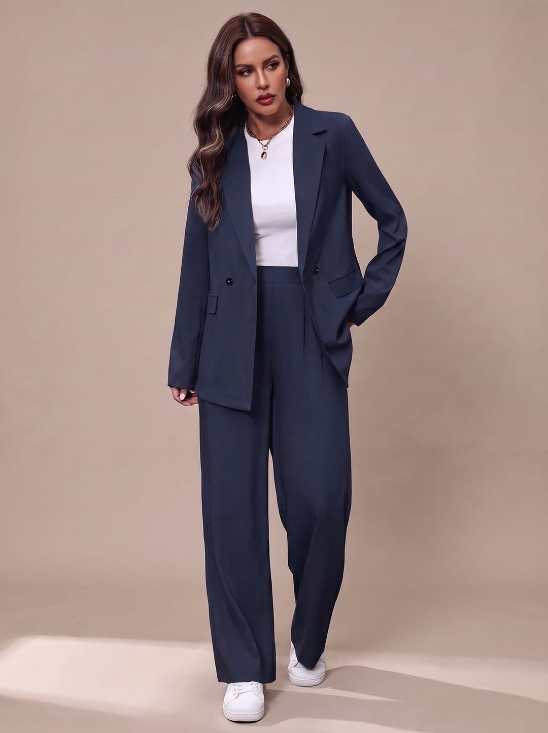 Tatiana double breasted blazer and wide leg trouser set – image 8