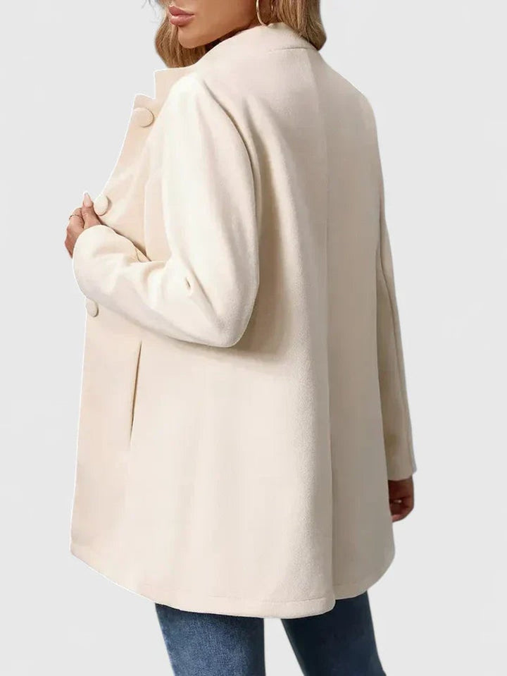 Yvaine stand collar button front blazer coat – image 5