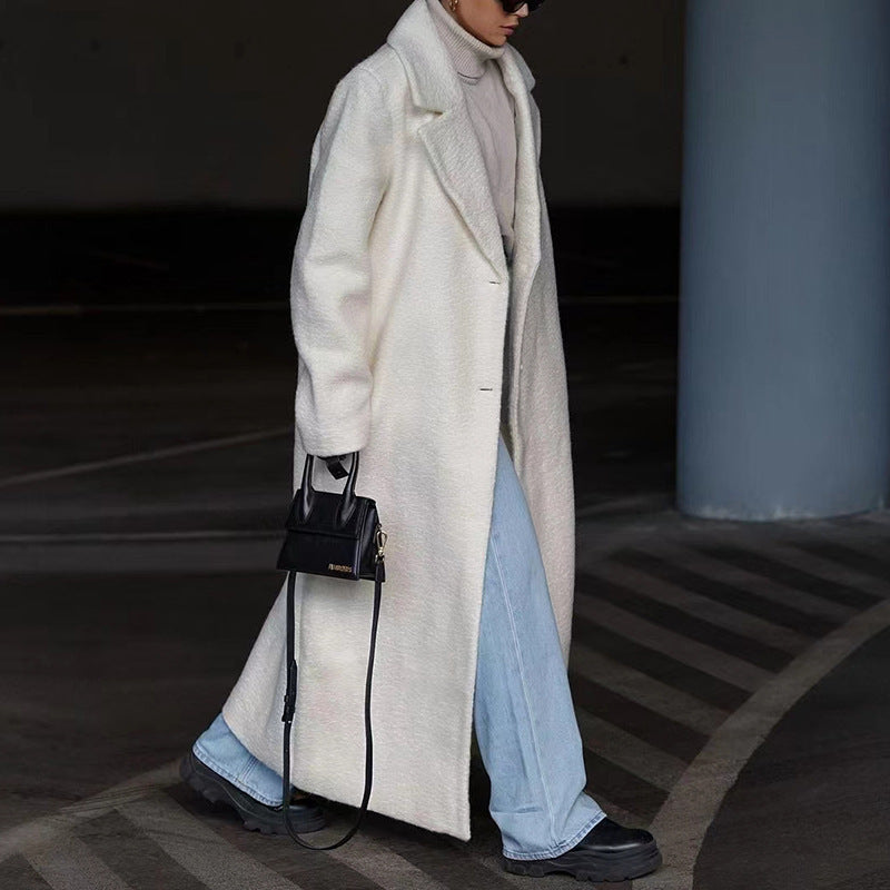 Sienna longline wrap coat with shawl collar
