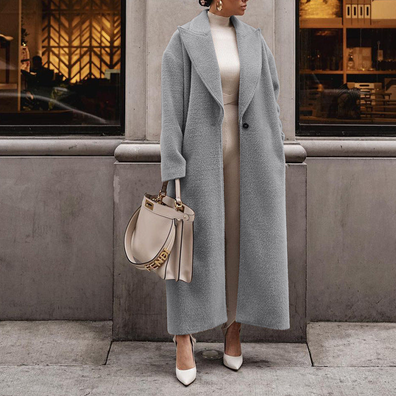Sienna longline wrap coat with shawl collar – image 3