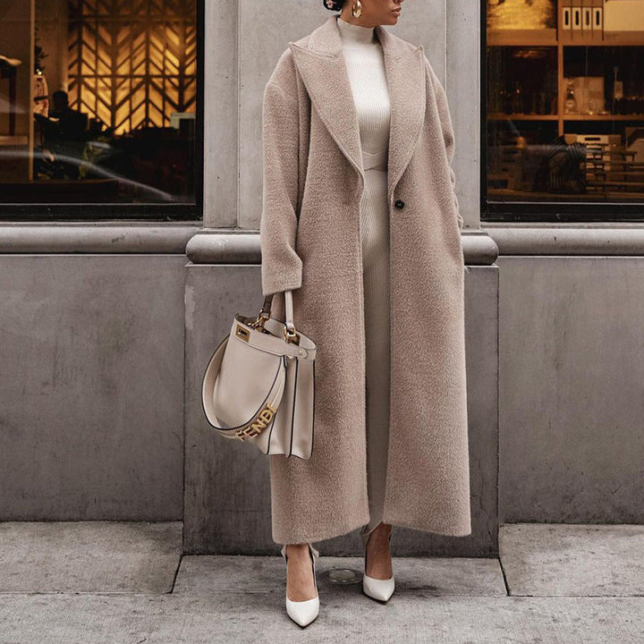 Sienna longline wrap coat with shawl collar – image 6
