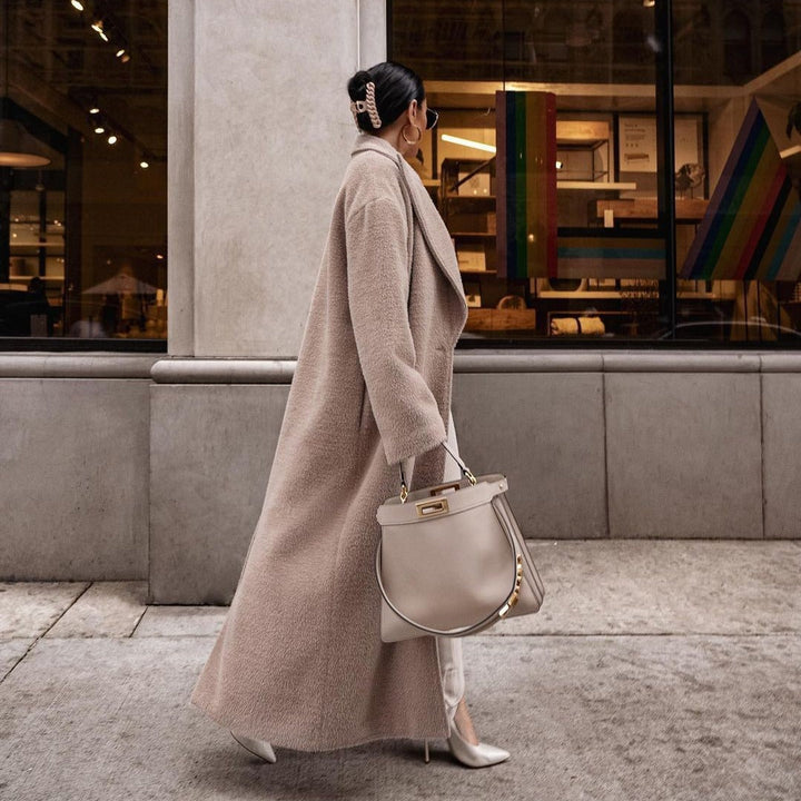 Sienna longline wrap coat with shawl collar – image 7