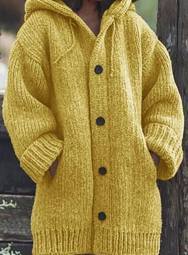Isla oversized chunky knit hooded cardigan