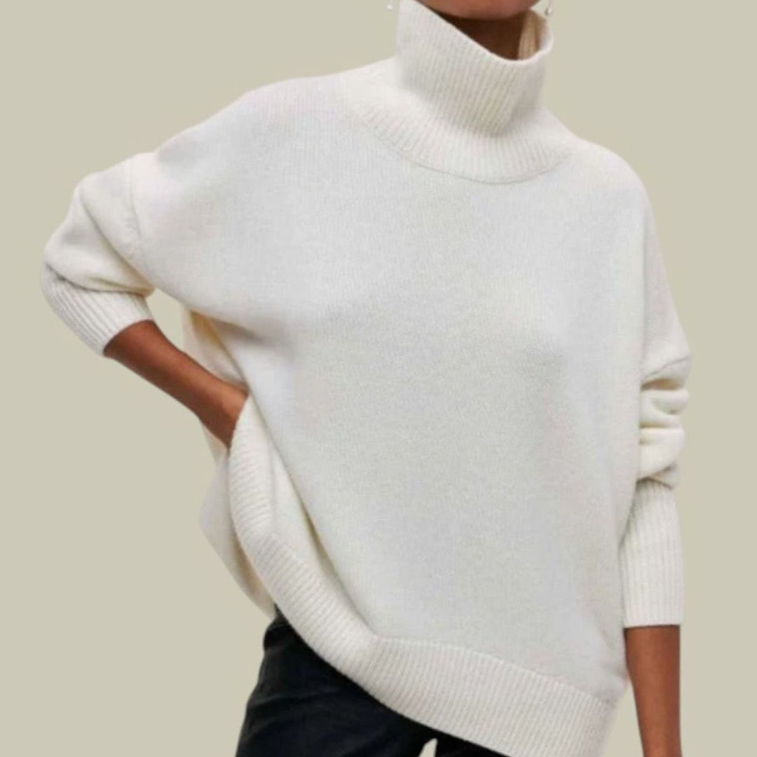Edie oversized chunky turtleneck jumper – image 2