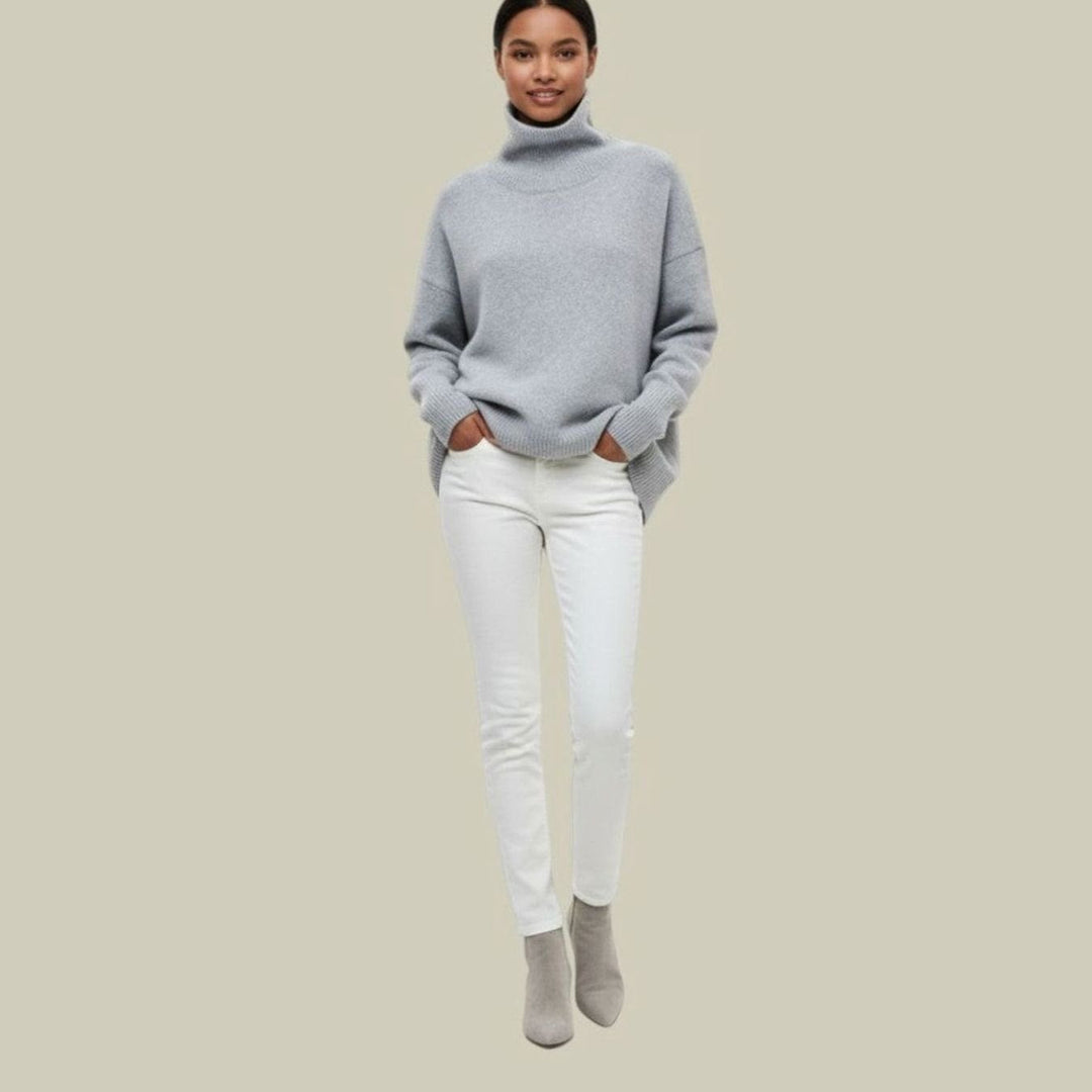 Edie oversized chunky turtleneck jumper – image 6