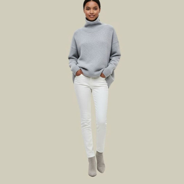 Edie oversized chunky turtleneck jumper – image 6