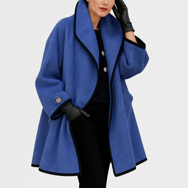Paulina oversized wool blend swing coat