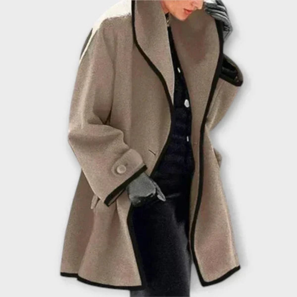 Paulina oversized wool blend swing coat – image 2