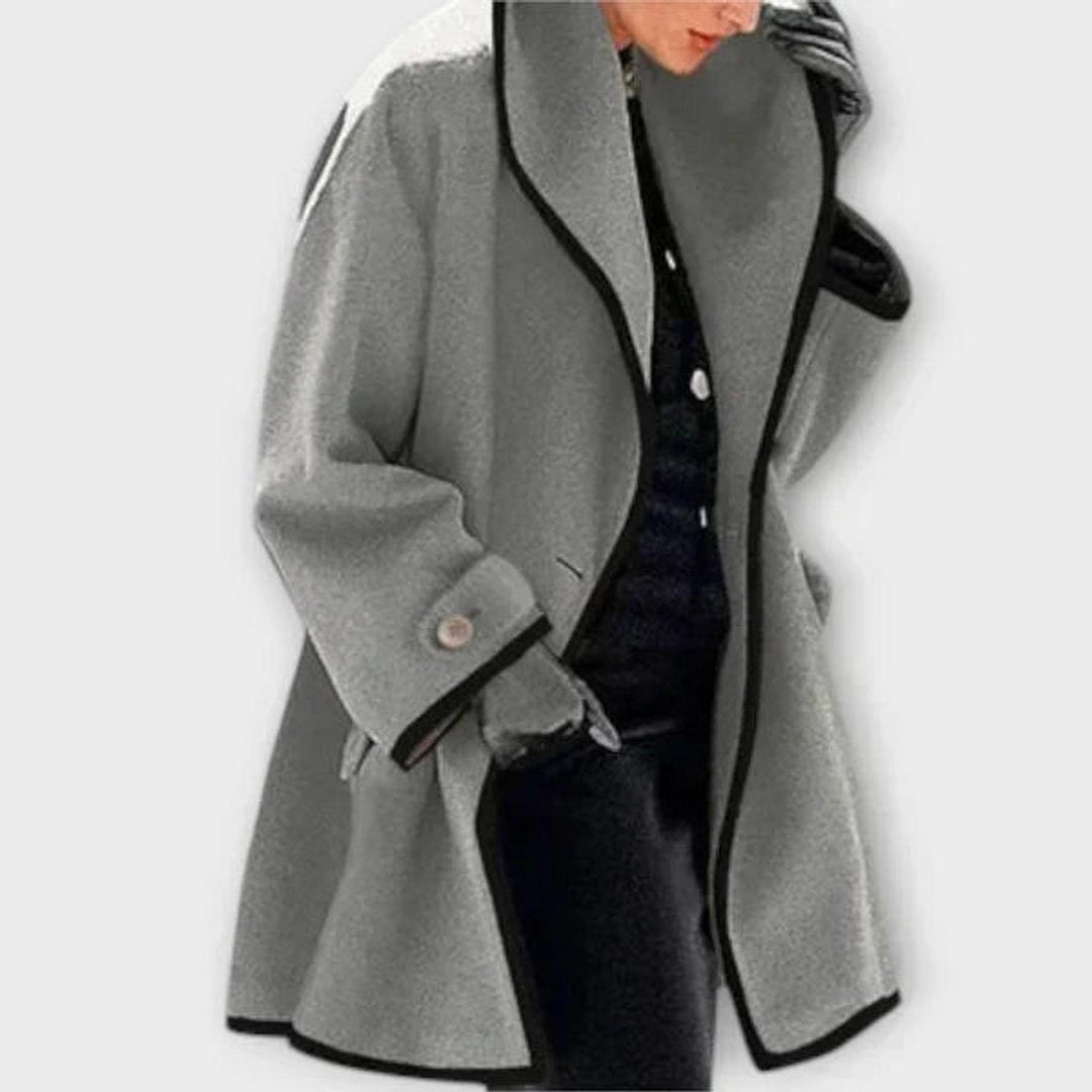 Paulina oversized wool blend swing coat – image 3