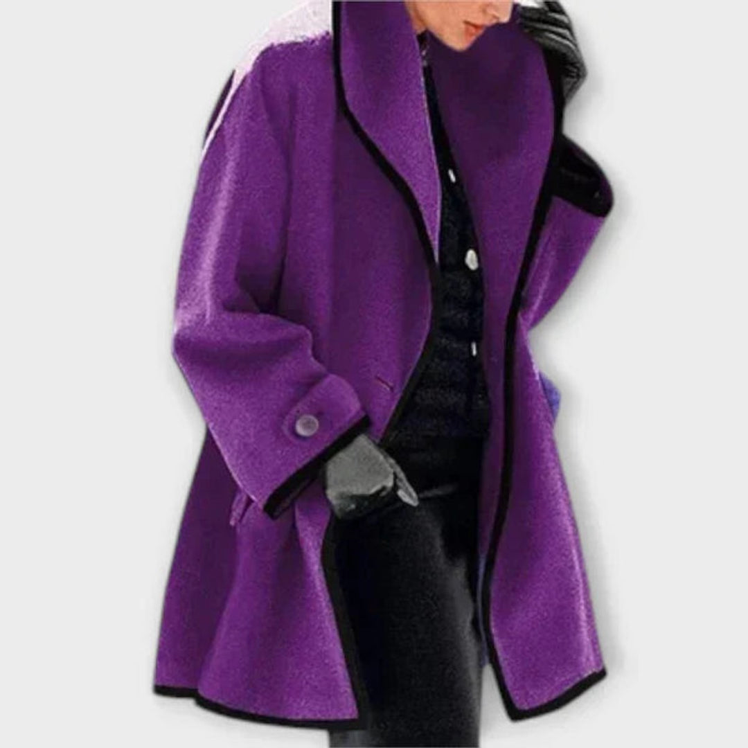 Paulina oversized wool blend swing coat – image 4