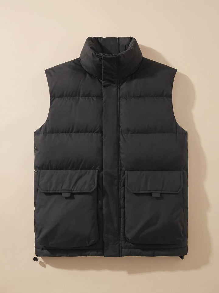 Alexandra quilted puffer gilet with flap pockets – image 2