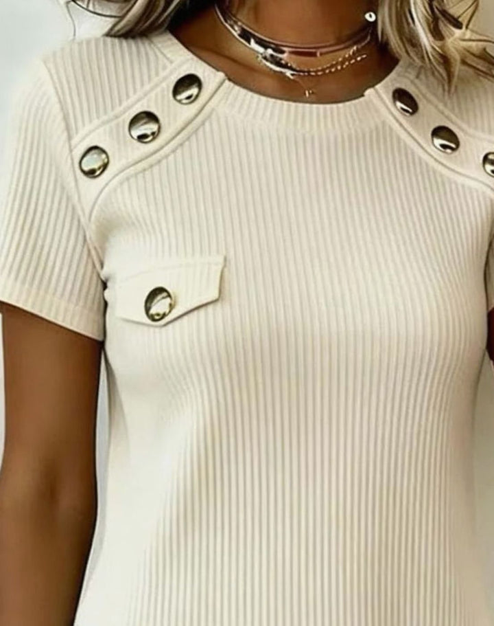 Winnifred | Elegant Ribbed Knit Mini Dress