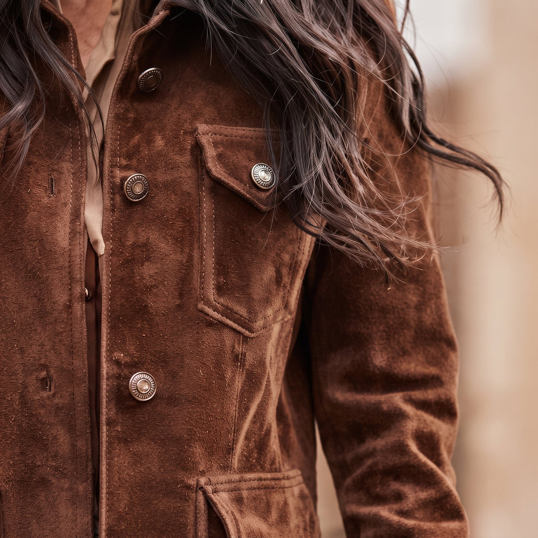 Fiora longline suede look tailored coat – image 2