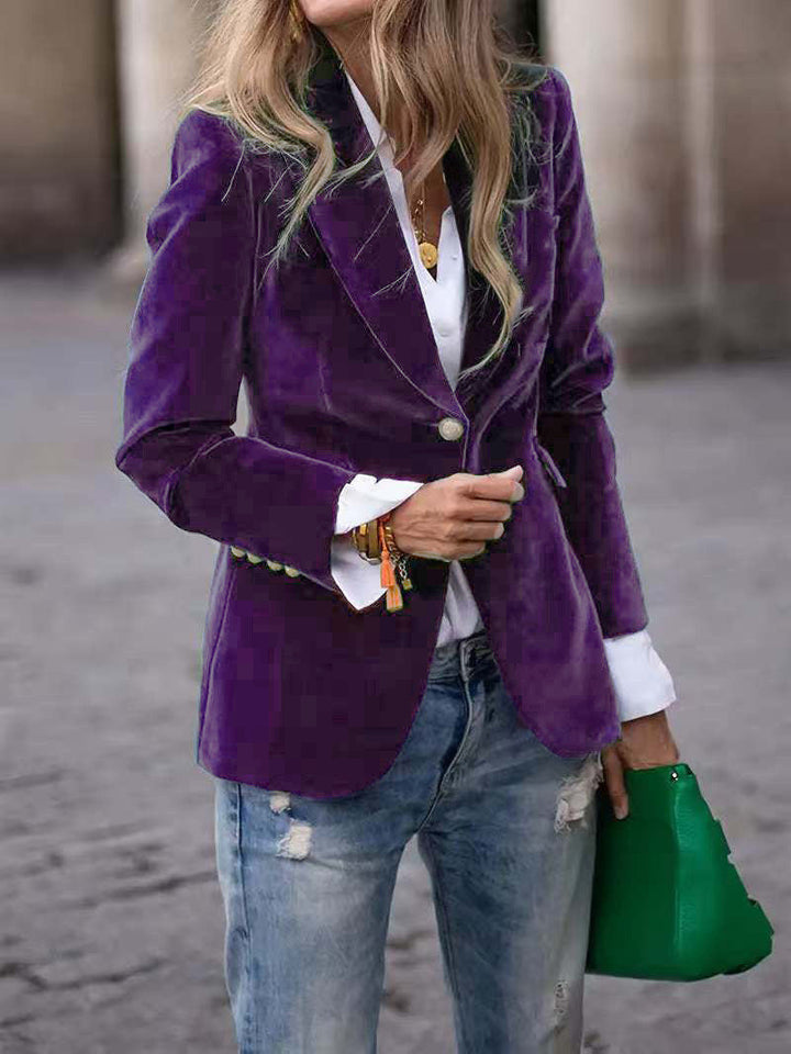Kristina tailored velvet blazer – image 11