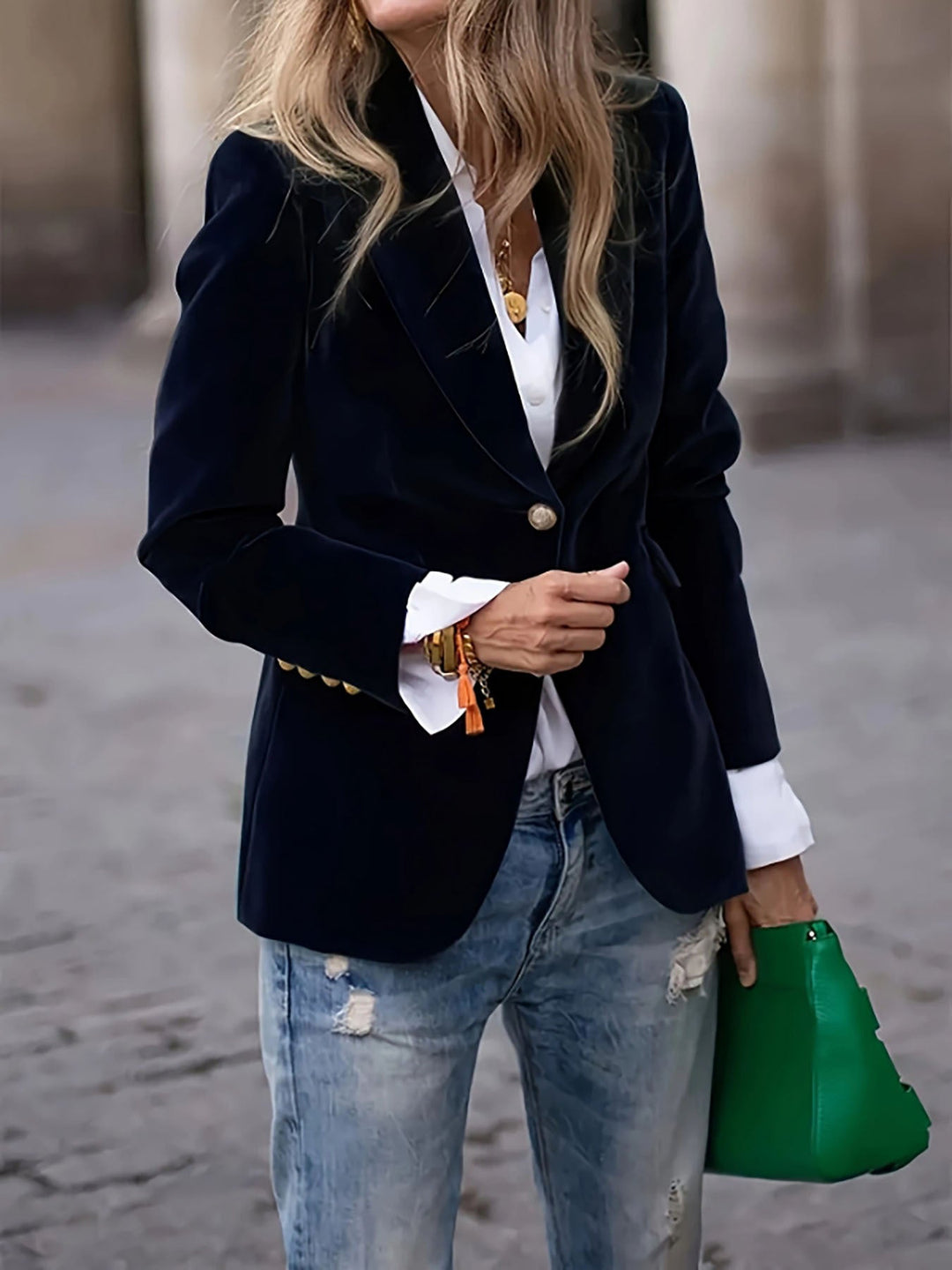 Kristina tailored velvet blazer – image 12