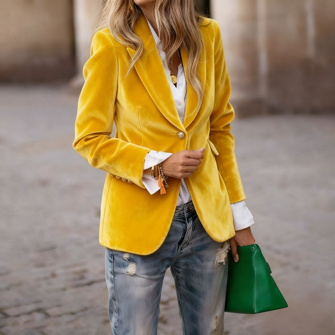 Kristina tailored velvet blazer – image 13