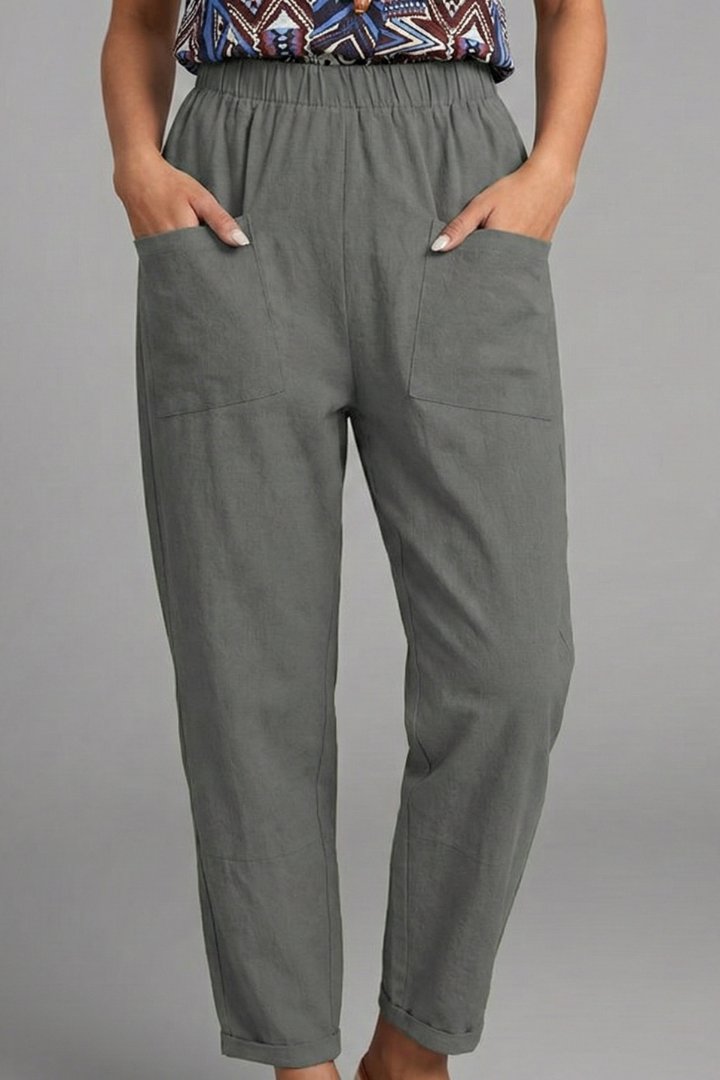 Verity | Elegant Tapered Trousers with Elastic Waist