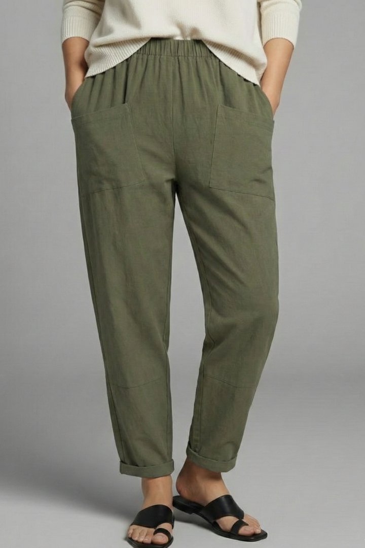 Verity | Elegant Tapered Trousers with Elastic Waist
