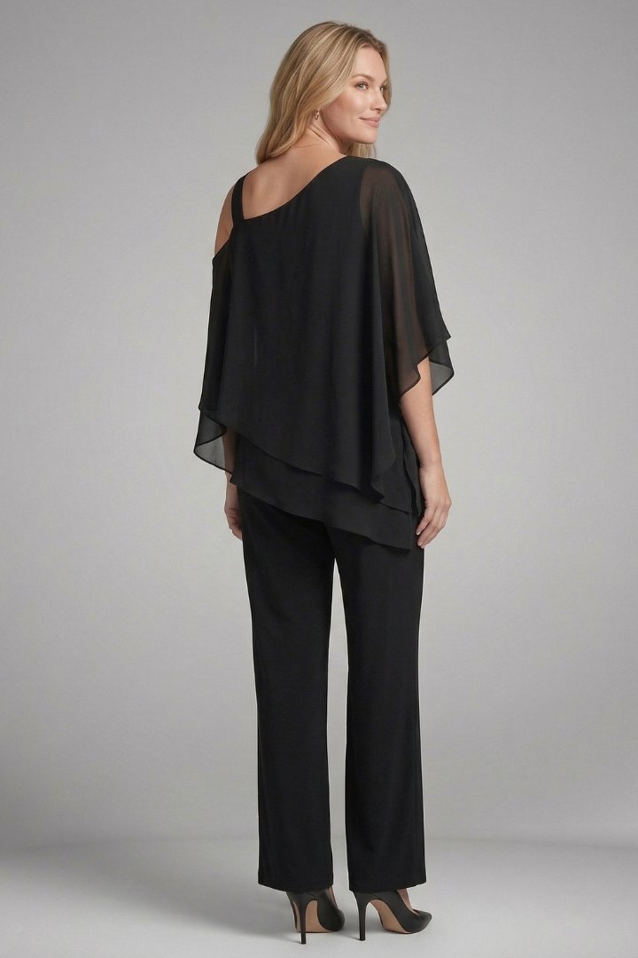 Thea | Elegant Asymmetric Two Piece Trouser Set