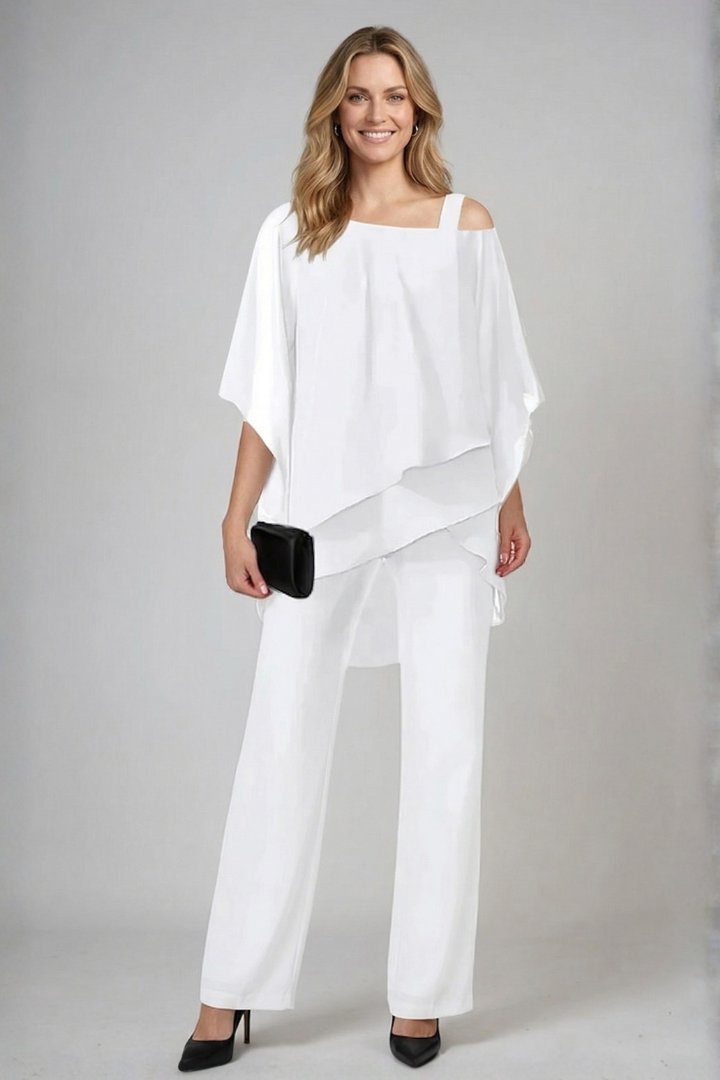 Thea | Elegant Asymmetric Two Piece Trouser Set