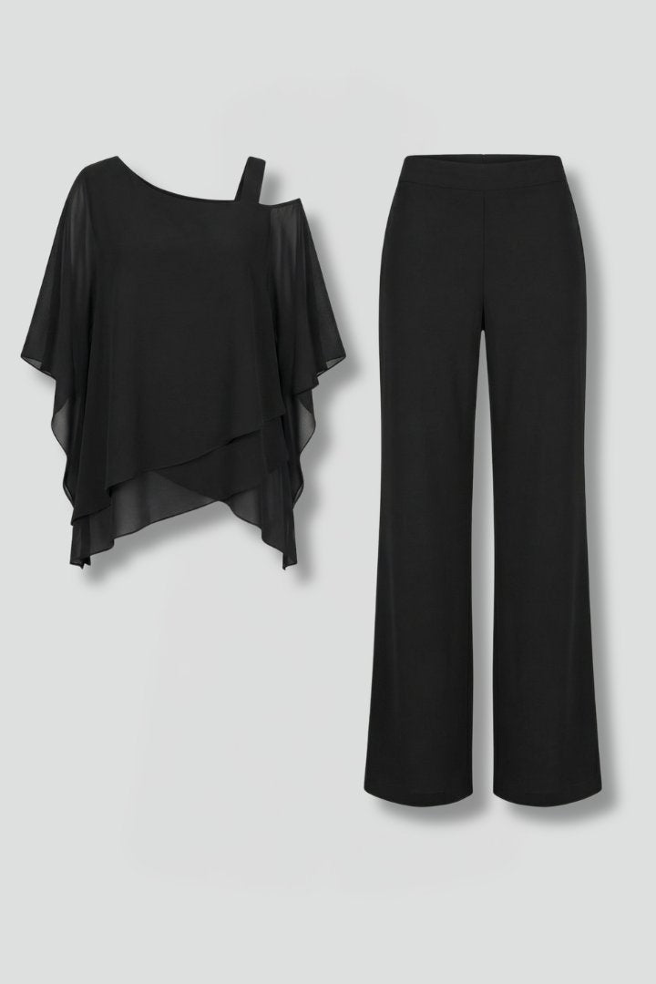 Thea | Elegant Asymmetric Two Piece Trouser Set
