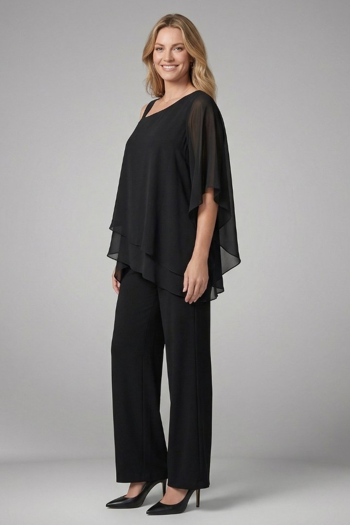 Thea | Elegant Asymmetric Two Piece Trouser Set