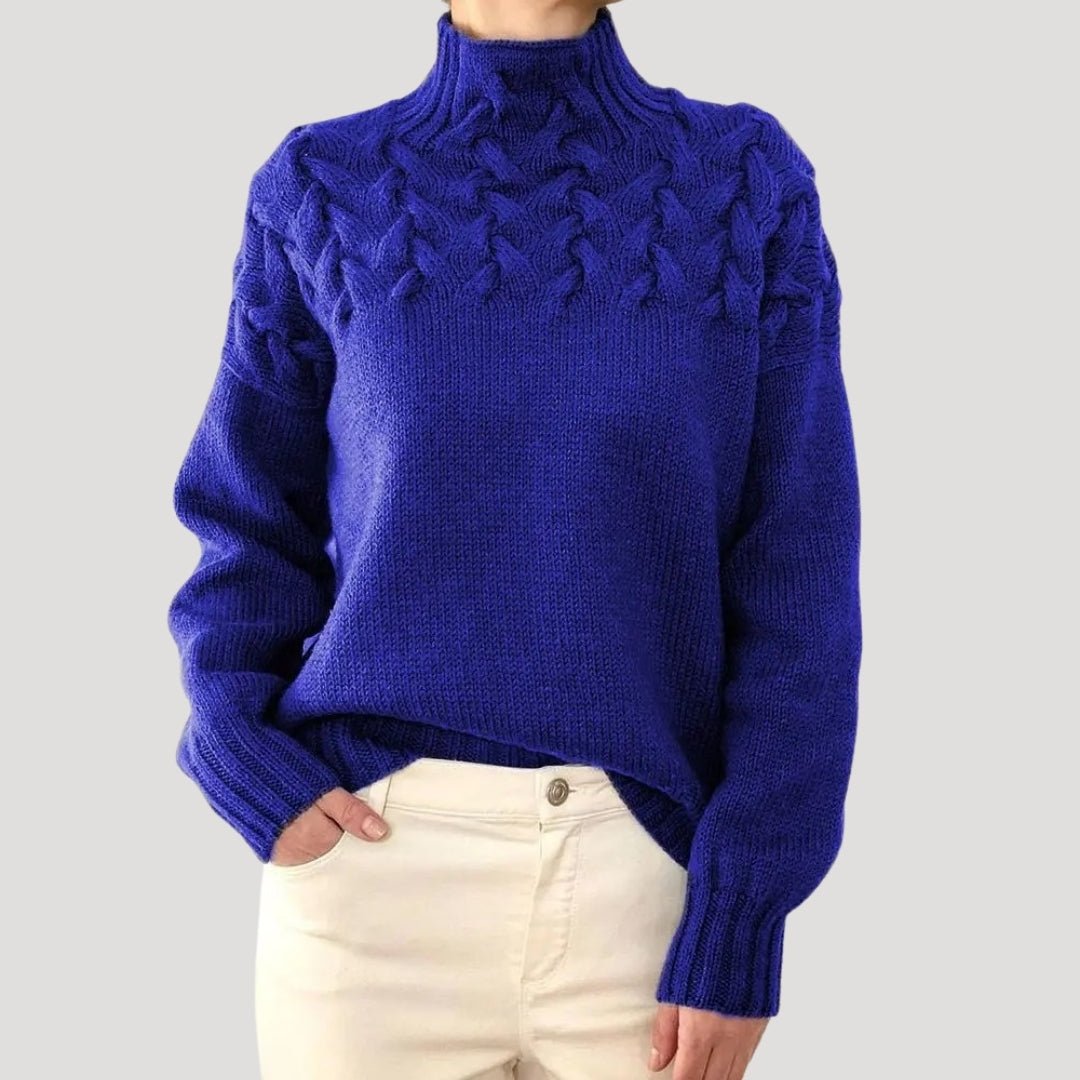Kirsti cable knit roll neck jumper