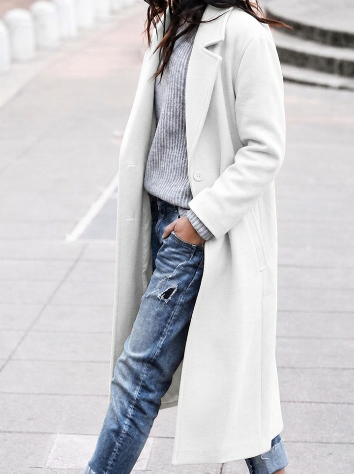 Cecily oversized longline coat with wide lapels – image 6