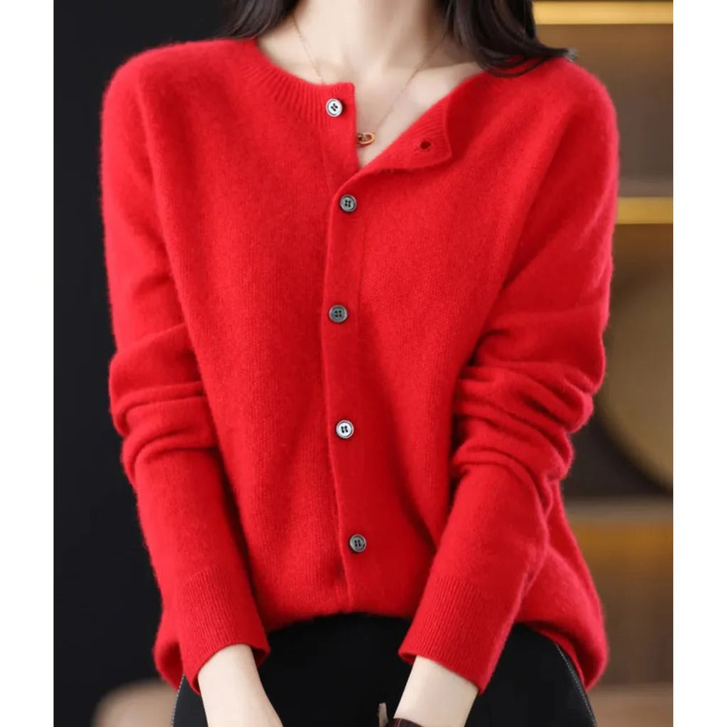 Roos round neck knit cardigan – image 14