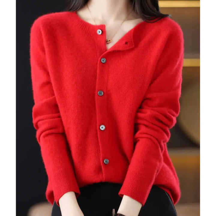 Roos round neck knit cardigan – image 14