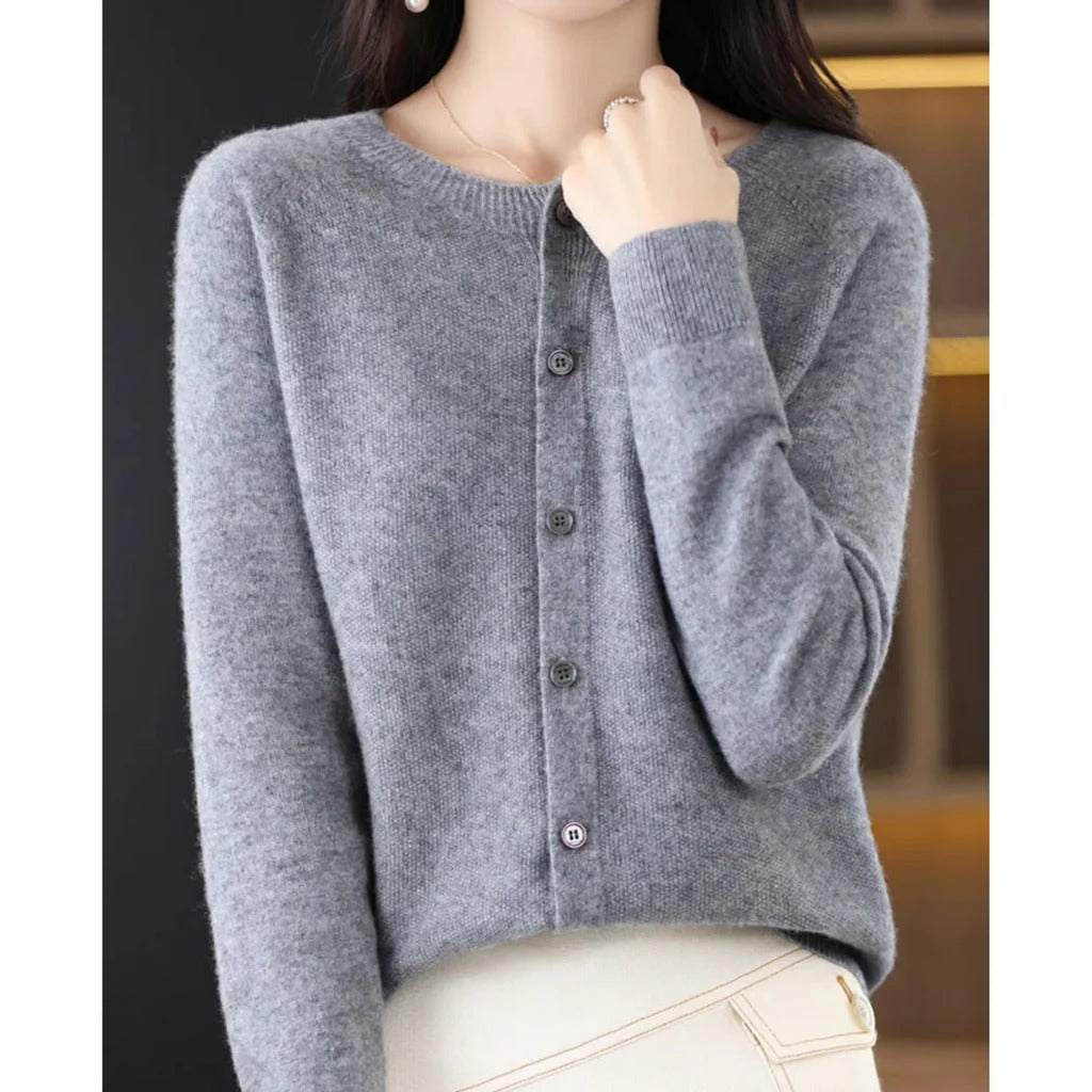 Roos round neck knit cardigan – image 7