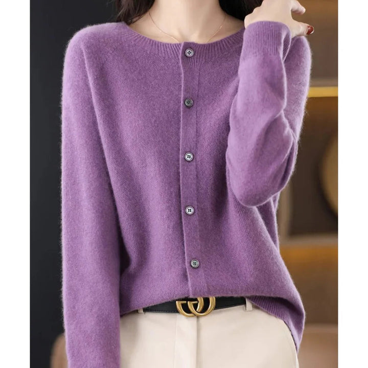 Roos round neck knit cardigan – image 9