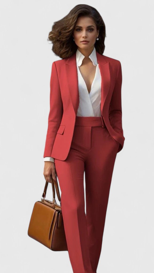 Olive two piece tailored trouser suit