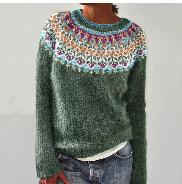 Gabrielle fair isle crew neck jumper – image 6