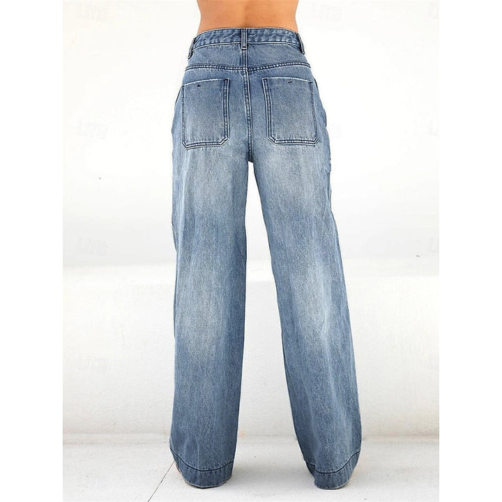 Lorna | Elegant High Waist Wide Leg Jeans