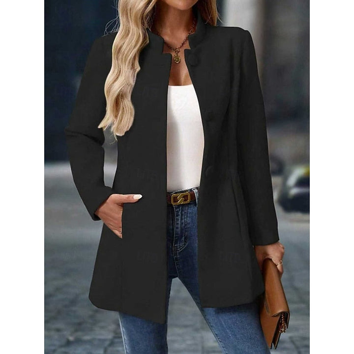 Millie short coat with stand collar – image 8