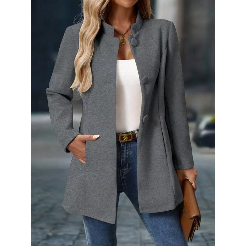 Millie short coat with stand collar – image 6